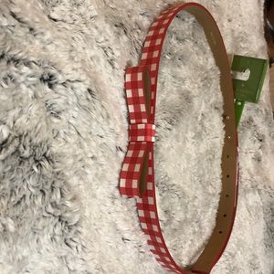 kate spade Other - NWT Kate Spade adorable red/ white belt with bow kate spade Other - NWT Kate Spade adorable red/ white belt with bow